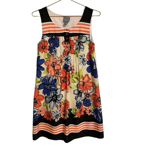 Rabbit Rabbit Rabbit Designs Sleeveless Floral A-Line Swing Dress Size 6 - Picture 1 of 6